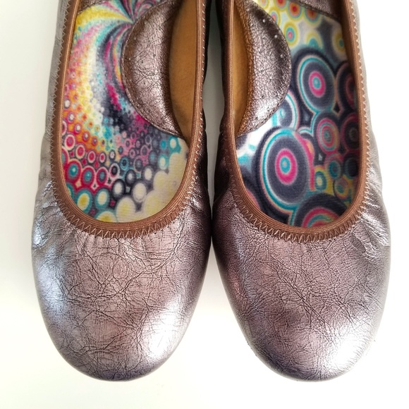 BORN Julainne Ballet Flats Metallic Leather Shoes - Picture 6 of 12